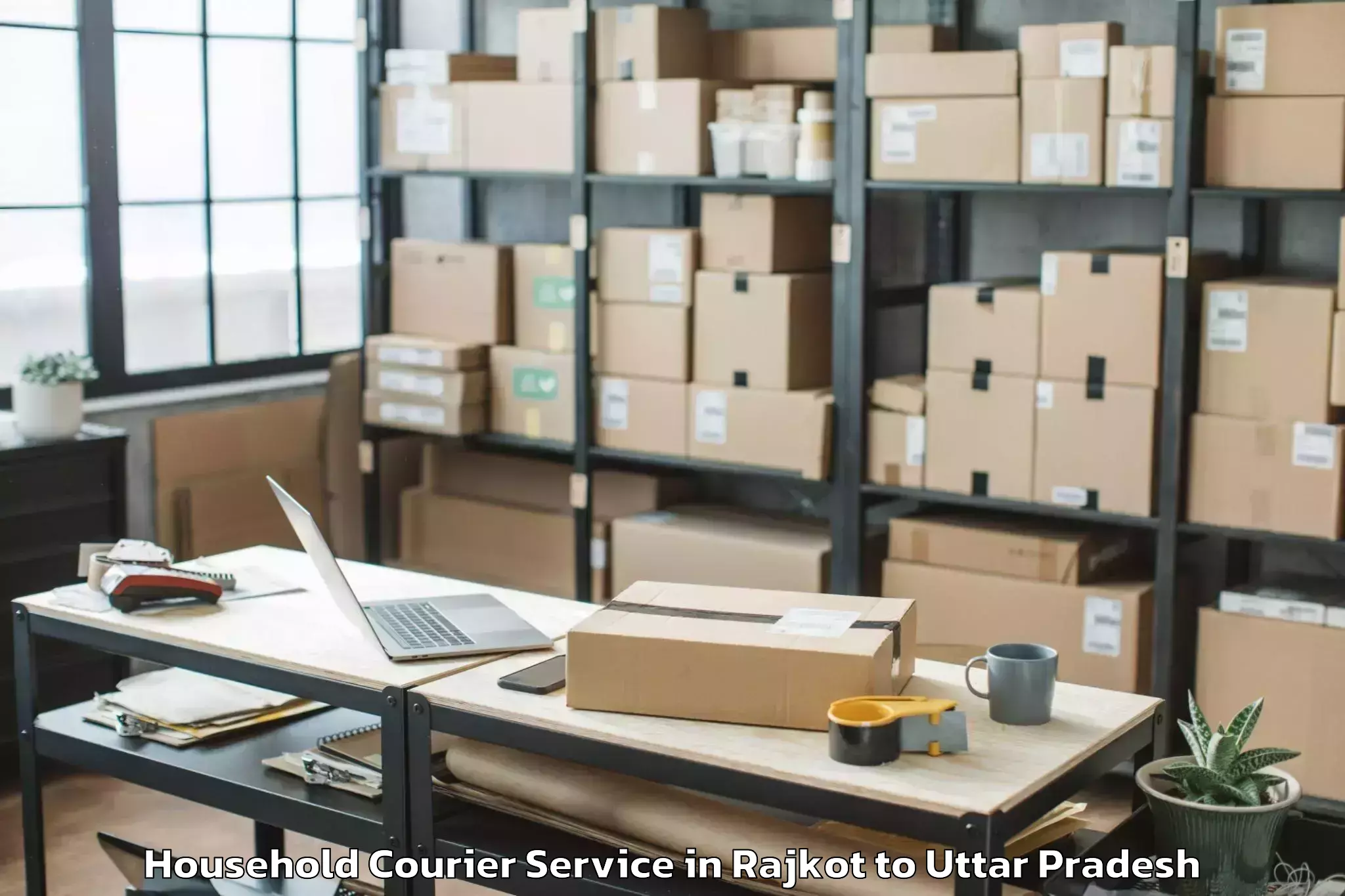 Rajkot to Lulu Mall Lucknow Household Courier